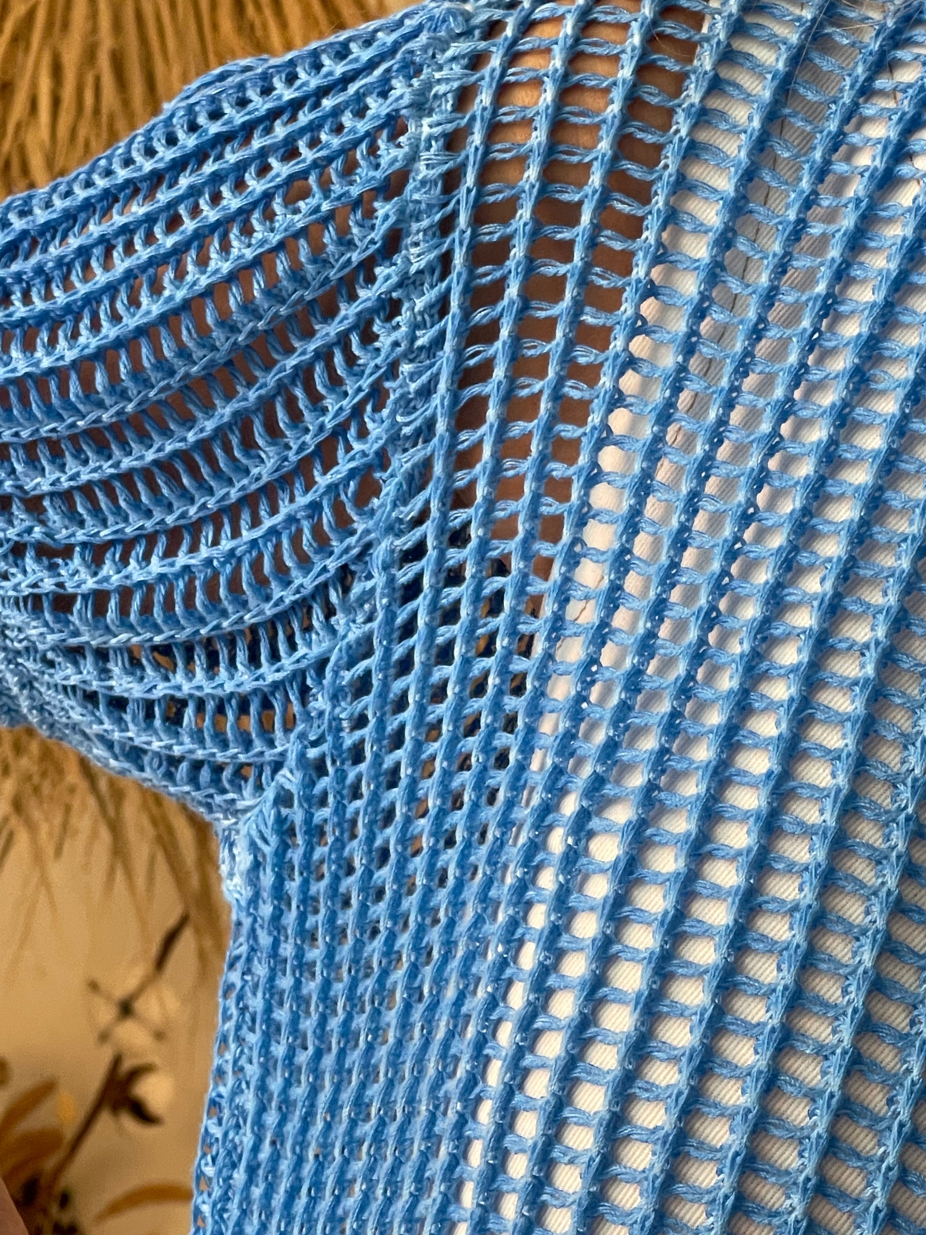 Pullover Jilly kurzarm Häkeloptik