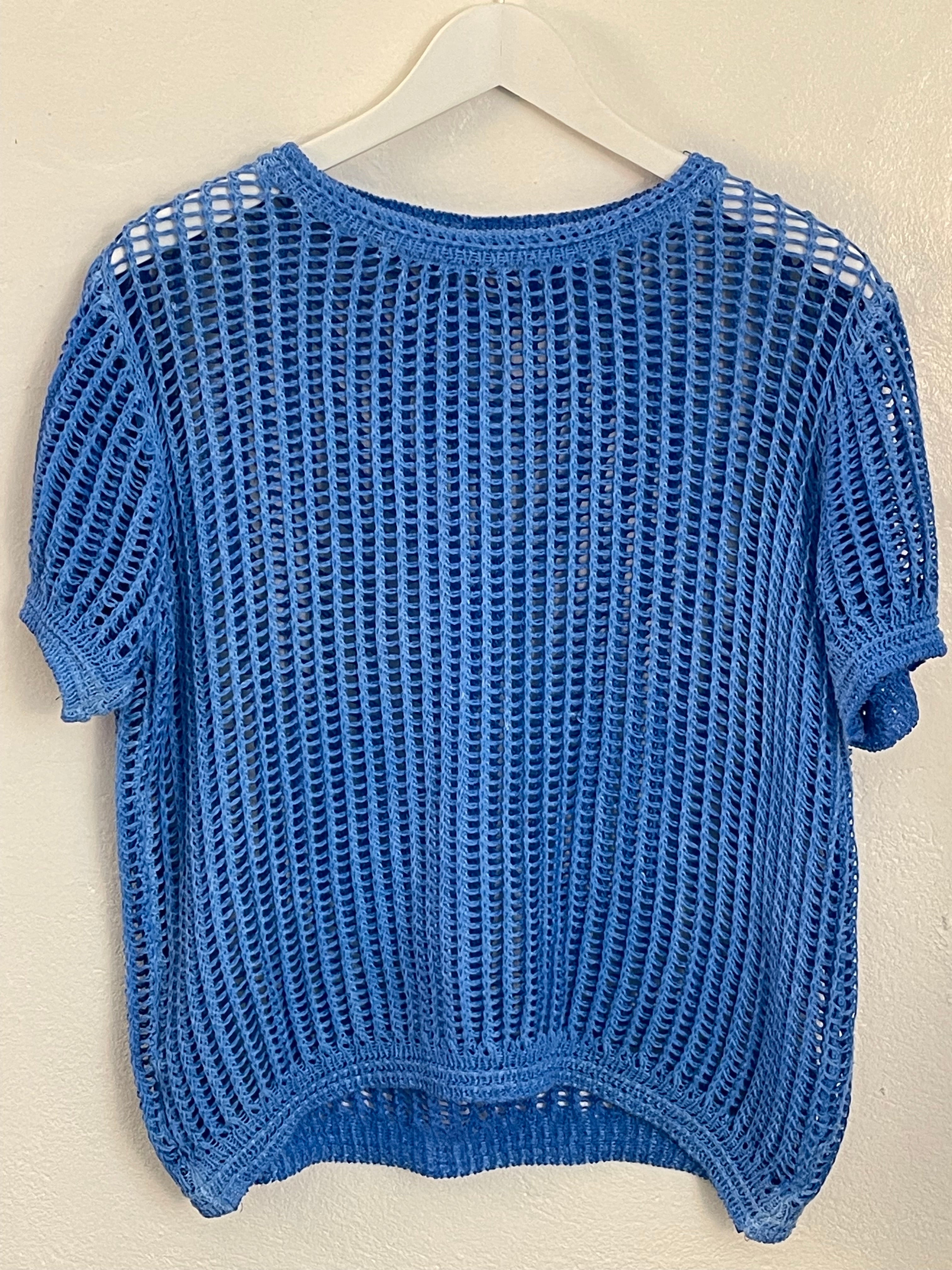 Pullover Jilly kurzarm Häkeloptik