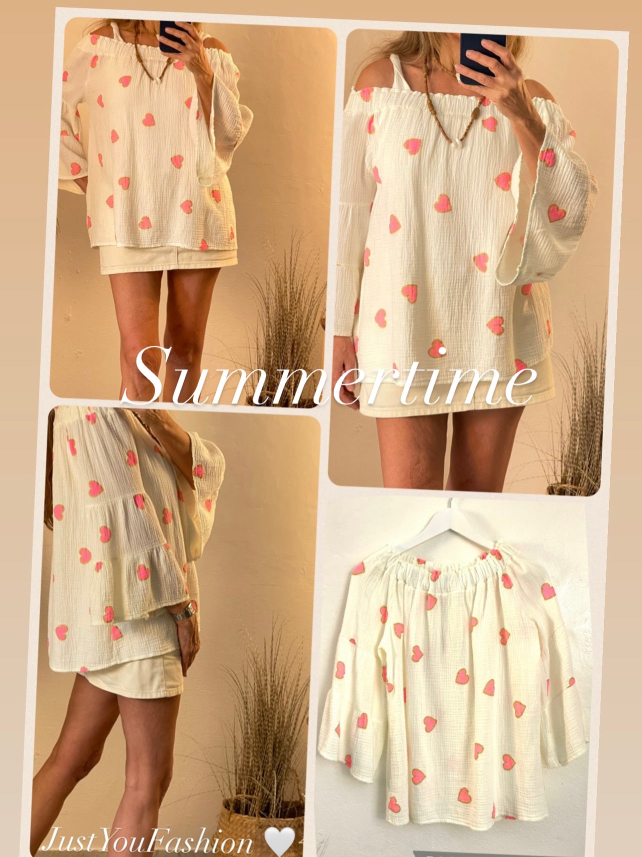 Musselin Tunika Bluse  Jessy